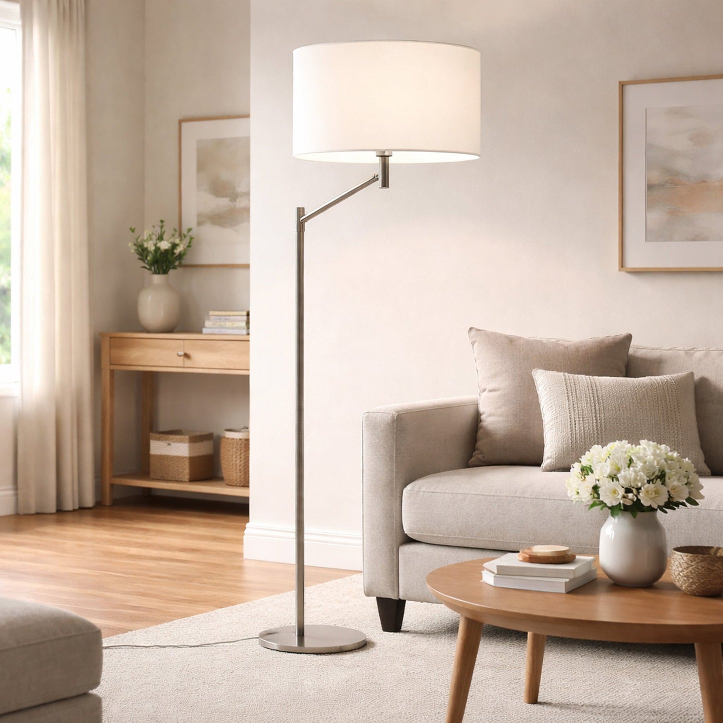 Horizon Brushed Nickel Table Lamp