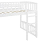 Twin Size Loft Bed With Slide And Ladder - White