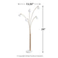 Taliya - Metal Arc Lamp  - Champagne / White