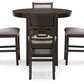 Langwest - Dining Room Counter Table Set (Set of 5) - Brown