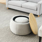 Round Storage Ottoman, 2 In 1 Function, End Table And Ottoman - view 27