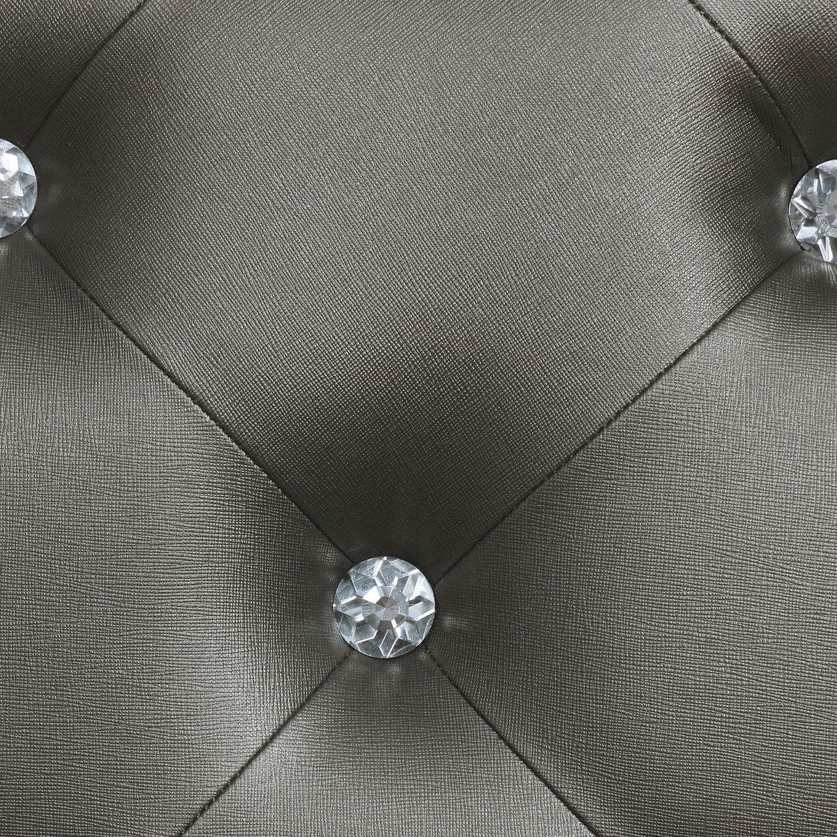 Karmen Metallic Upholstered Tufted Eastern King Panel Bed