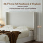 Hosford Upholstered Wingback Bed