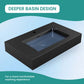 Matte Black Integrated Solid Surface Basin