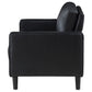 Ruth Upholstered Track Arm Loveseat Black - view 7
