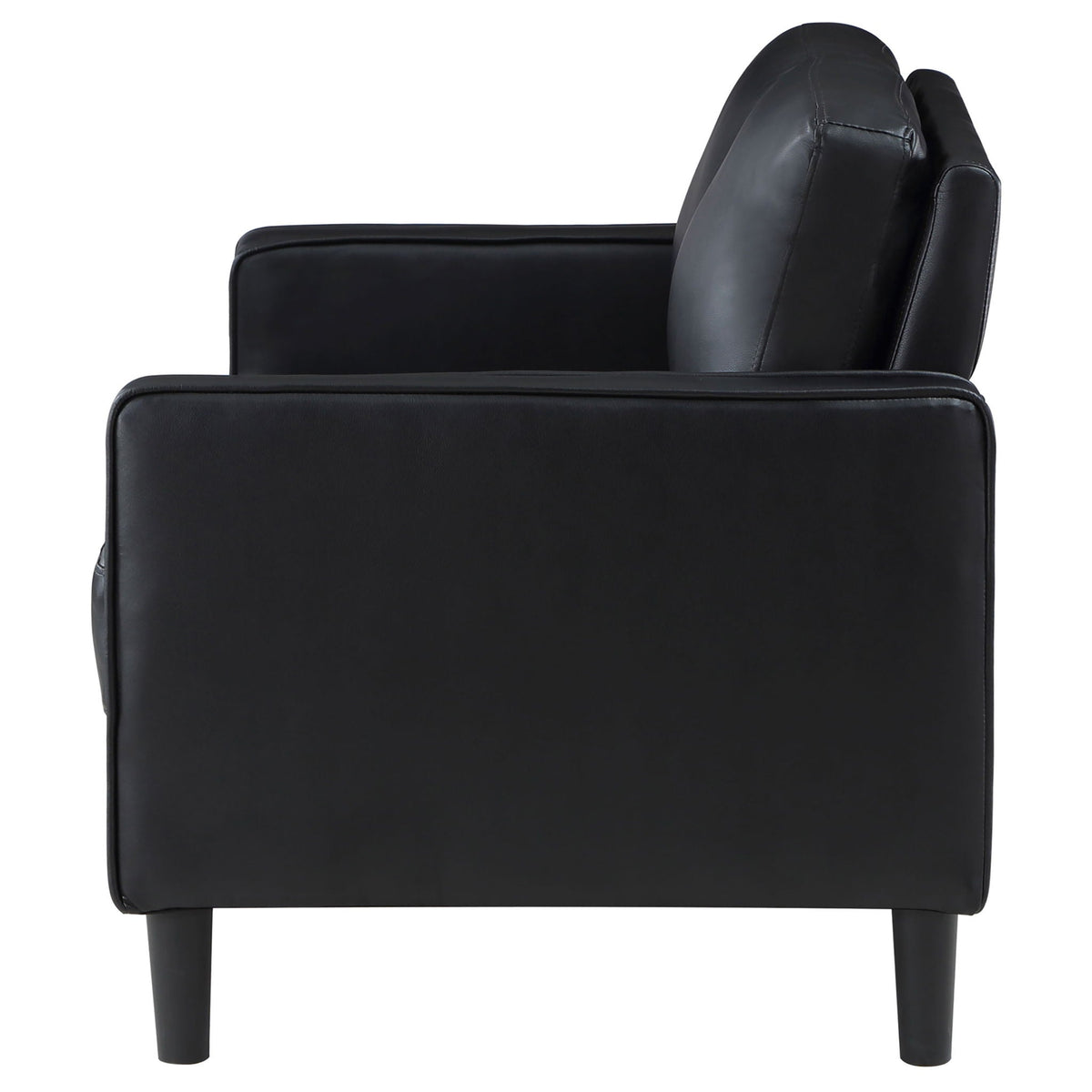 Ruth Upholstered Track Arm Loveseat Black - view 7