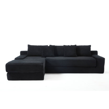 Modern L - Shaped Sectional Couch With Memory Foam - view 3