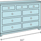 Seven Drawer Dresser in Dark Cherry