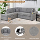 Sleeper Sofa Bed, 2 In 1 Pull Out Sofa Bed L Shape Couch With Storage Ottoman For Living Room, Bedroom Couch - view 21