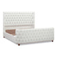 Brooklyn King Tufted Panel Bed Headboard and Footboard Set, Antique