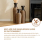 Hand-Woven PVC Rattan Vases, Set of 3 Decorative Floor Vases