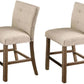 Set of 2 Upholstered Counter Dining Chairs