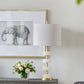 13x13x26" Marble Table Lamp