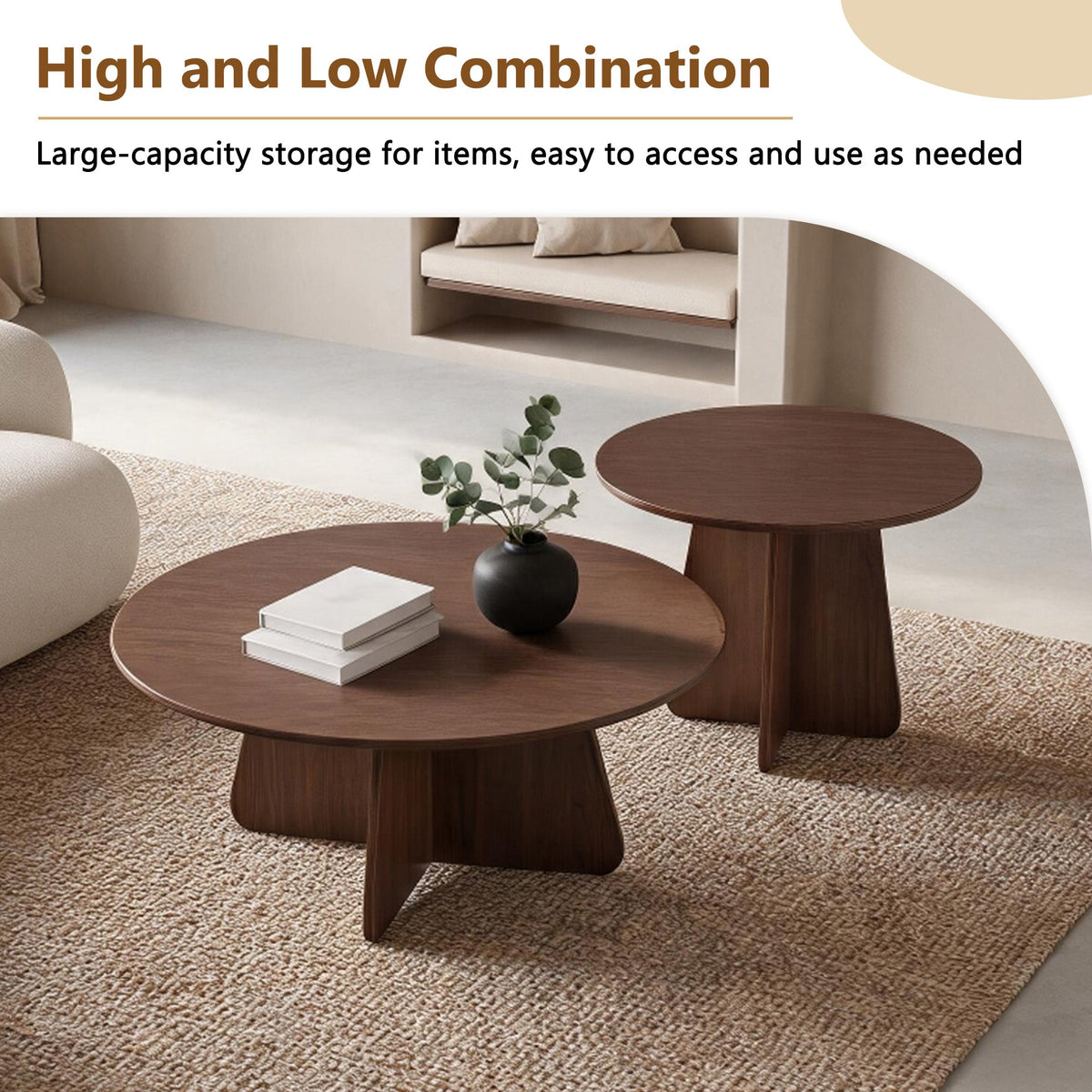 Retro-Style Nesting Coffee Table Set