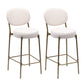 29'' Upholstered Bar Stools Velvet Counter Stool Set of 2