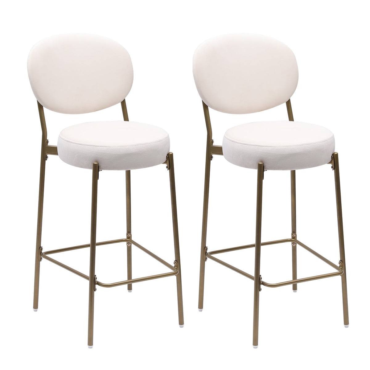 29'' Upholstered Bar Stools Velvet Counter Stool Set of 2