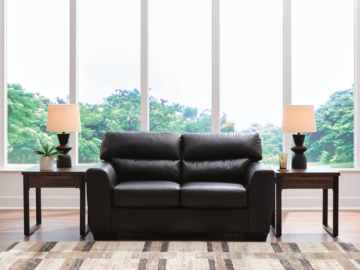 Glennbre - Loveseat - Midnight - view 4