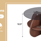 Creative Cross-Structure Round Coffee Table with Glass Top