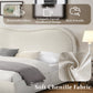 King Size Upholstered Platform Bed Frame with Rounded Corners