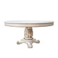 Vendome - 76" Round Dining Table With Pedestal Base - Antique Pearl