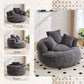 Single Bean Bag Chair with Pillows & Armrest