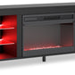 Cayberry - TV Stand With Fireplace - Black