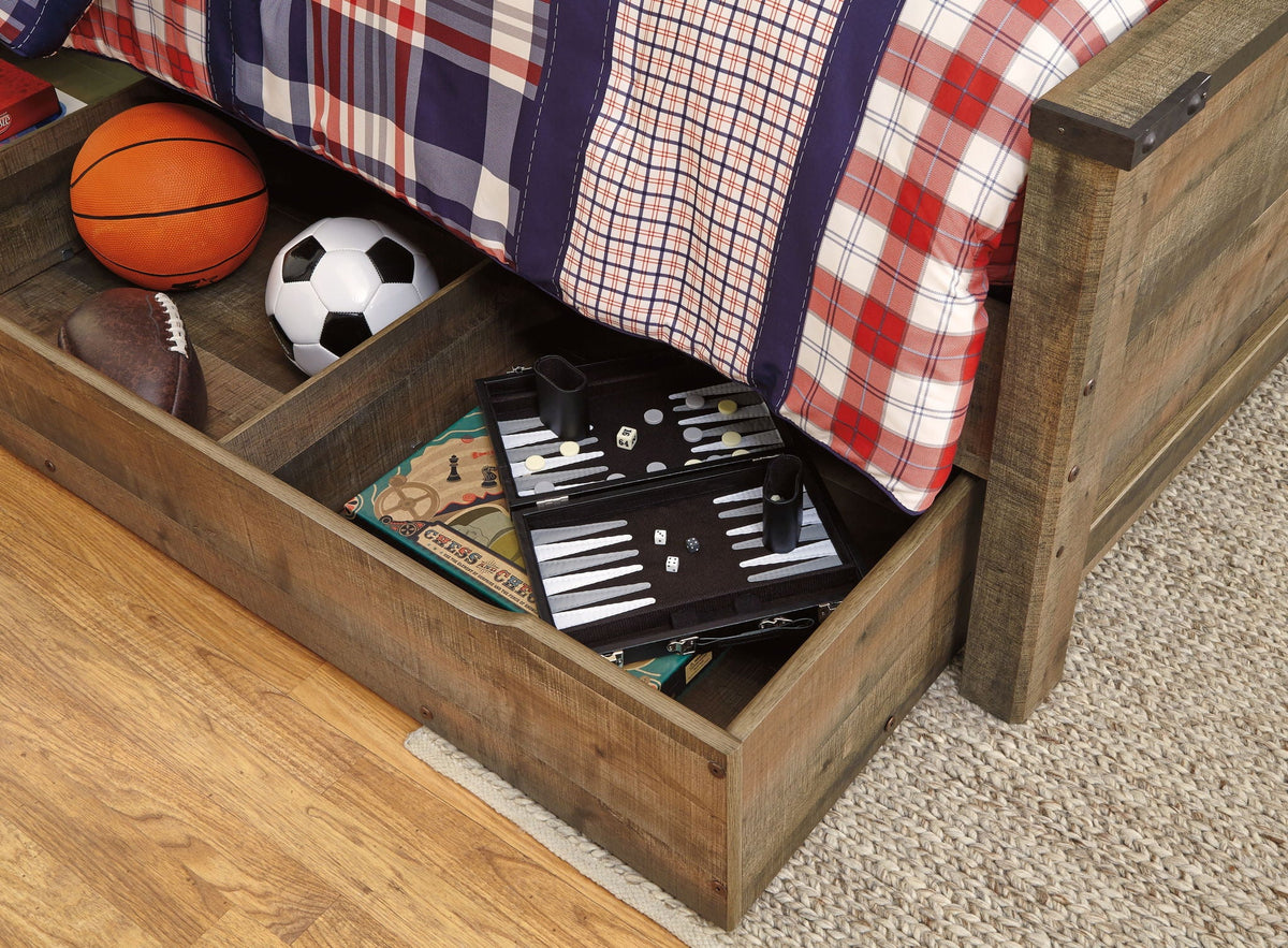 Trinell - Bookcase Storage Bed - view 7