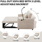 Convertible Sofa Bed Loveseat Sofa With Three USB Ports, Two Side Pockets, Two Cup Holders And 360° swivel - view 15