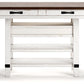 Valebeck - 5 Pc. - Counter Table With Wine Rack, 4 Swivel Stools - White / Brown