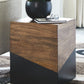 Trailbend - Accent Table - Brown / Gunmetal