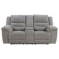 Gilson Chenille Upholstered Reclining Loveseat Grey - view 7