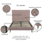 Crosby Upholstered Velvet Queen Bed