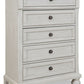 Robbinsdale - Five Drawer Chest - Youth - Antique White