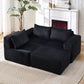 L - Shape Modern Minimalist Modular Sectional Sofa, Upholstered Cloud Couch With Deep Seats - view 17
