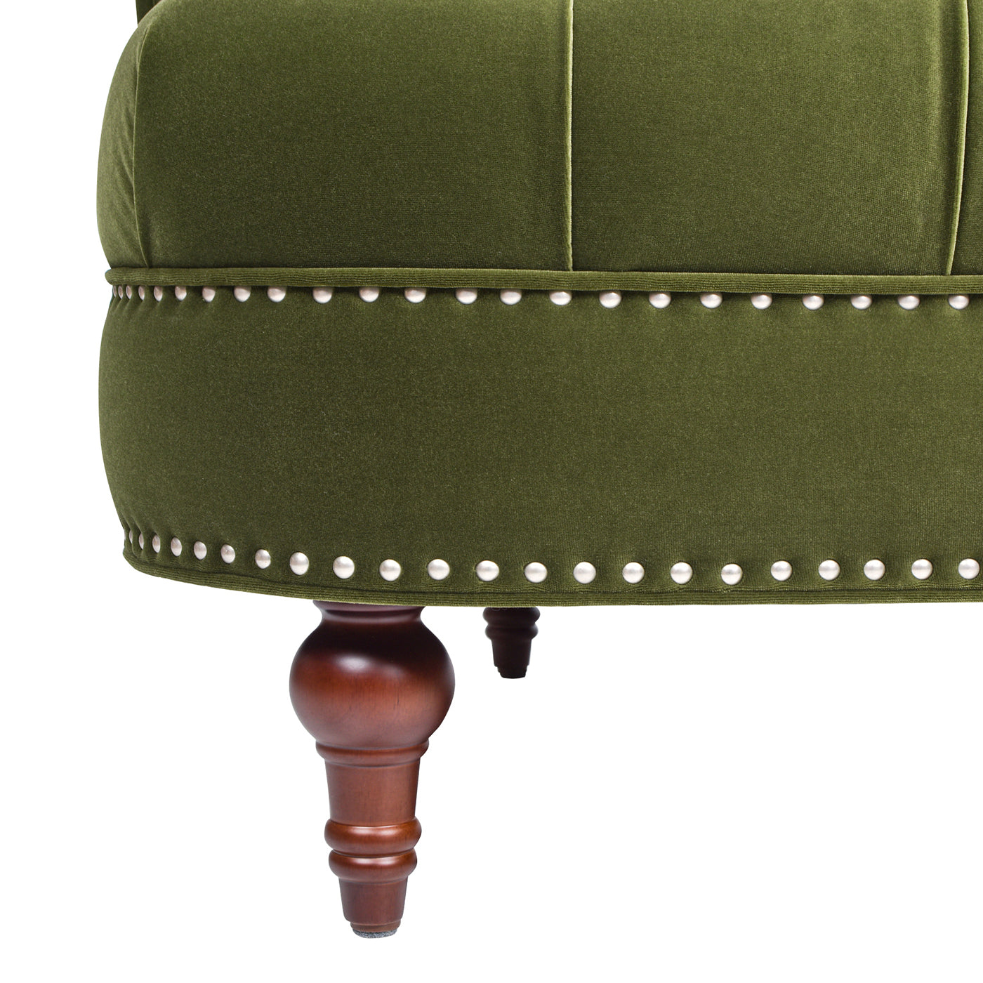 La Rosa Victorian Chesterfield Loveseat, Olive