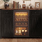 K&K 53.2" Farmhouse Fridge Cabinet with Power Outlet