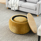 Round Storage Ottoman, 2 In 1 Function, End Table And Ottoman - view 28