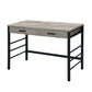 Disho - Writing Desk With USB - Light Weathered Oak & Black