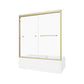 55"-60" W x 60" H Brushed Shower Door