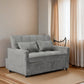 3 In 1 Convertible Sleeper Sofa Bed, Modern Fabric Futon Sofa Couch Pullout Bed, Adjustable Backrest With - view 5