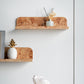 Burl Wood Floating Wall Shelf