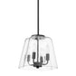 Soiree Four Candle Lights Pendant With Clear Glass