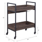 Jerrick - Serving Cart - Walnut & Black