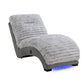 Denise Nickel Accent Chaise With USB