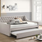 Lianna Fog Fabric Full Daybed & Twin Trundle