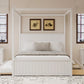 Modern Queen Size Canopy Platform Bed with Trundle