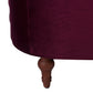 La Rosa Victorian Tufted Upholstered Accent Chair, Burgundy Velvet