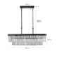 Adjustable Rectangular Crystal Chandelier
