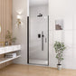 24" W x 72" H Semi-Frameless Circular Pivot Shower Door in Matte