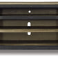 Foyland - XL TV Stand w/Fireplace Option - Black / Brown